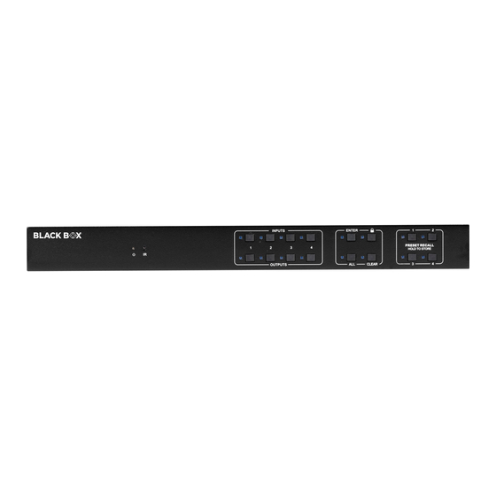 Black Box AVS-HDMI2-4X4-R2 Switcher Manuals