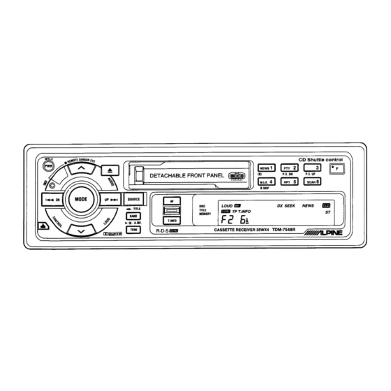 Alpine TDM-7548R Manual