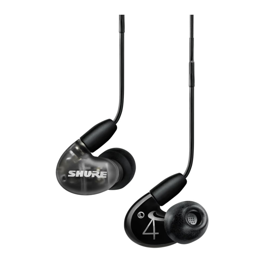 Shure Sound Isolating Aonic 4 - Earphones Manual