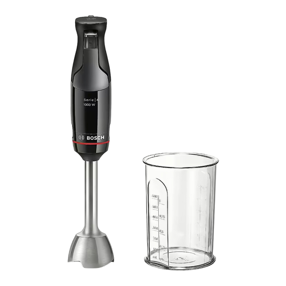 Bosch ErgoMaster MSM4B610 User Manual