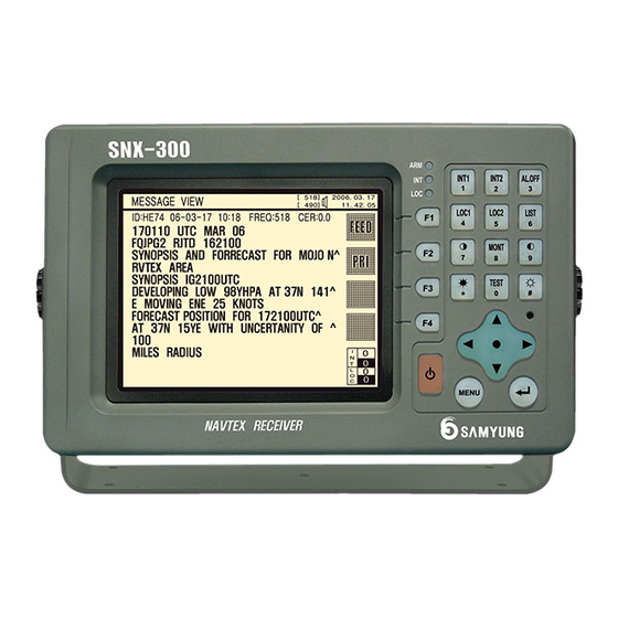 Navtex SNX - 300 Instruction Manual