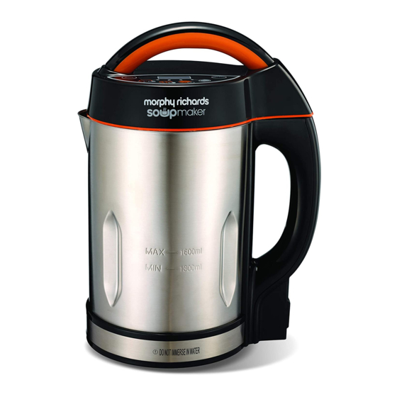 MORPHY RICHARDS SOUP MAKER USER MANUAL Pdf Download ManualsLib
