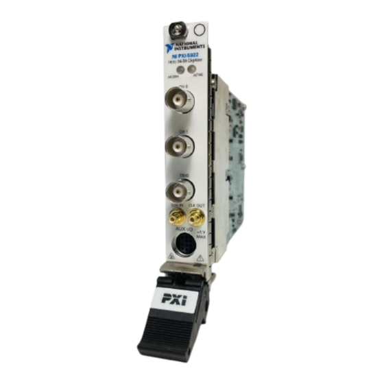 NI PXI-5922 Getting Started Manual