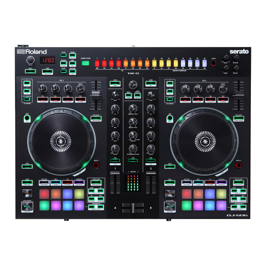 Roland DJ-505 - DJ Controller Manual