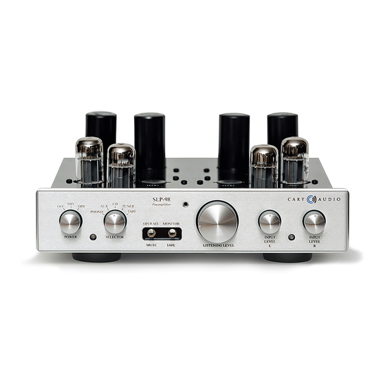 Cary Audio Design SLP 98 Owner's Manual