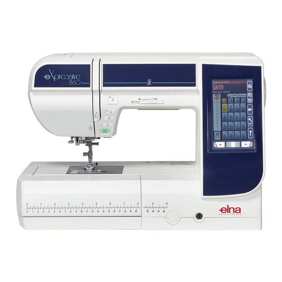 ELNA eXpressive 860 Sewing Machine Manuals