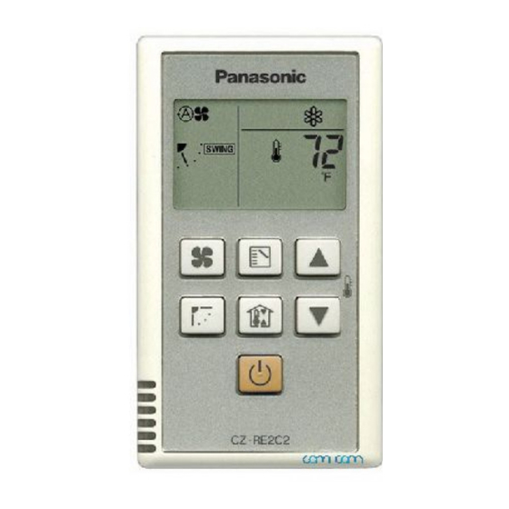Panasonic CZ-RE2C2 Installation Manual