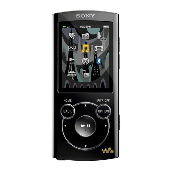 Sony Walkman NWZ-S763 Manuals