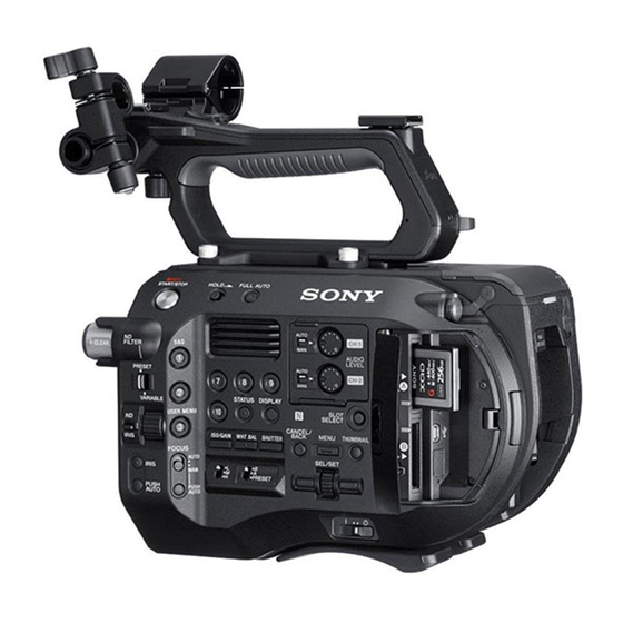 Sony PXW-FS7M2 Before Using