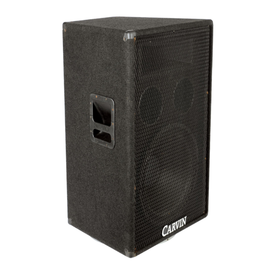 CARVIN TR1802 Instructions