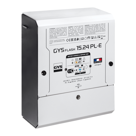 GYS GYSFLASH 15.24 PL-E Manuals