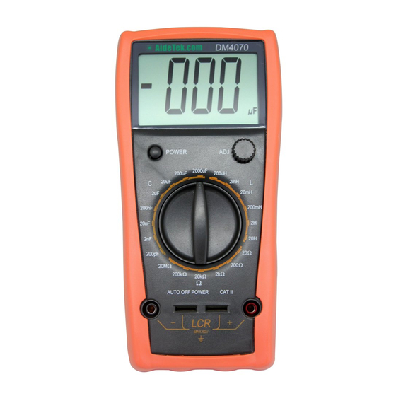 AIDETEK DM4070 Operation Manual