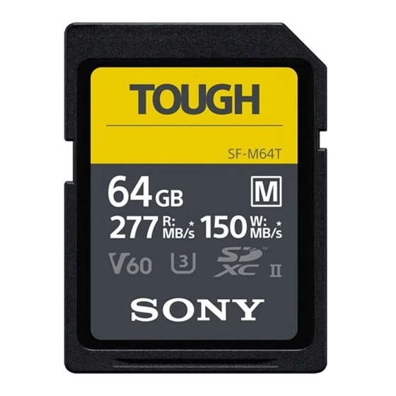 Sony SF-M64T Operating Instructions
