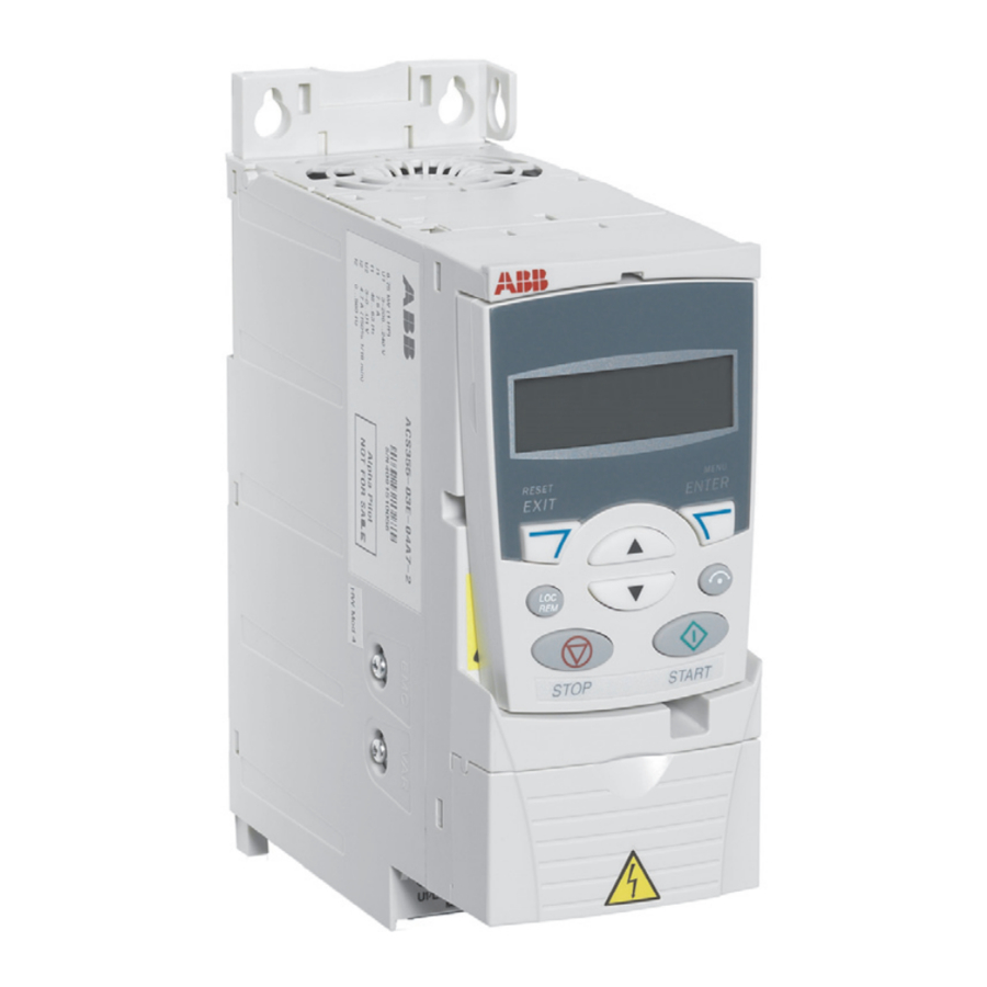 ABB ACS355 Series - DC Drive Quick Installation And Start-up Guide
