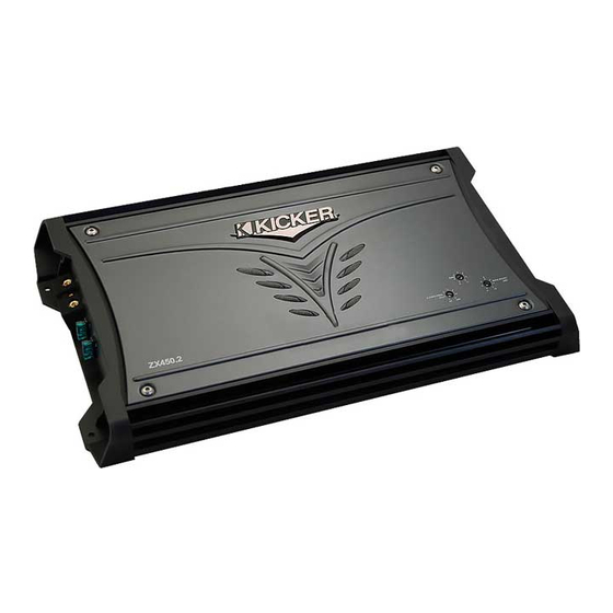 Kicker ZX350.2 Owner's Manual
