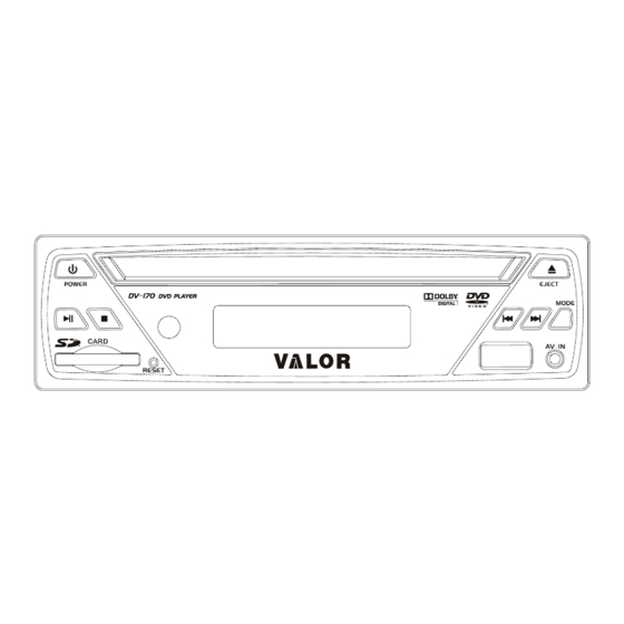 Valor DV-170 Owner's Manual