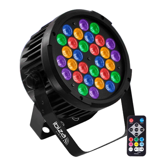 Ibiza PARLED-302IR PAR LED Light Manuals