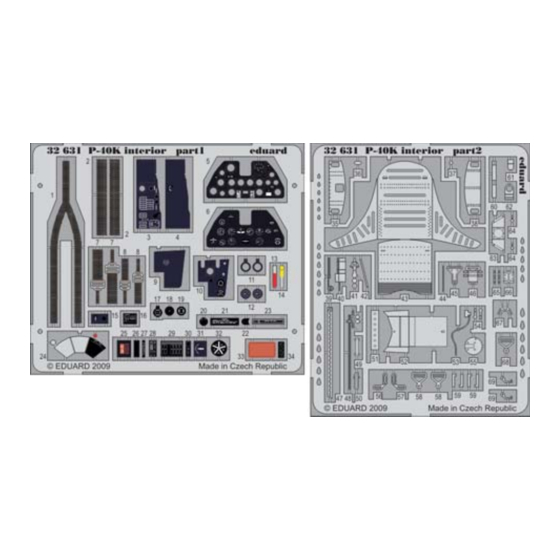 Eduard P-40K interior S.A. Manual