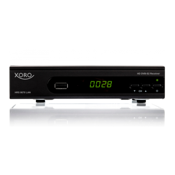 Xoro HRS 2670 LAN Operating Instructions Manual