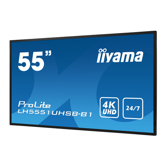Iiyama ProLite LH5551UHSB Manuals
