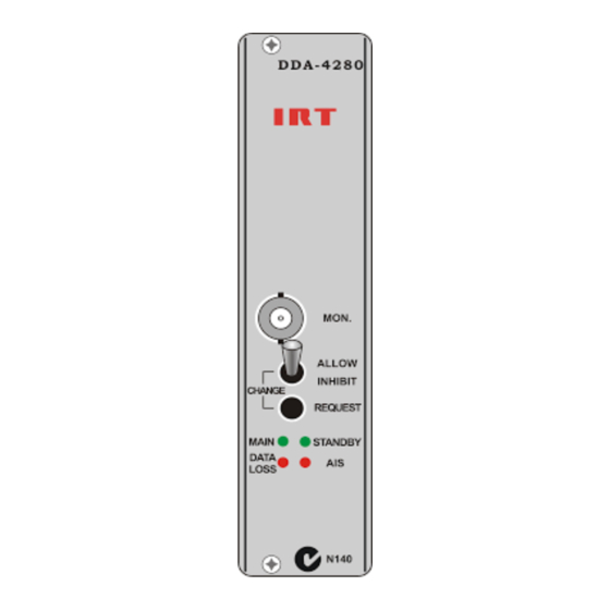 IRT DDA-4280 Instruction Book