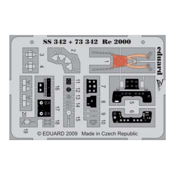 Eduard Zoom Re 2000 S.A. Assembly Instructions