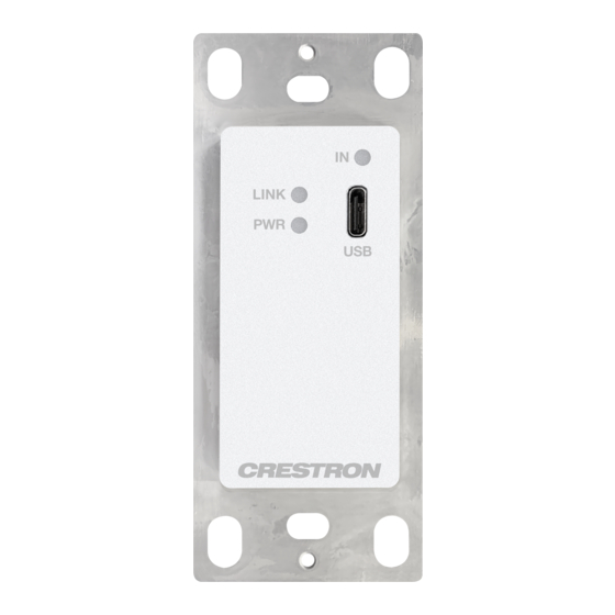 Crestron HD-TX-4KZ-111-1G Getting Started