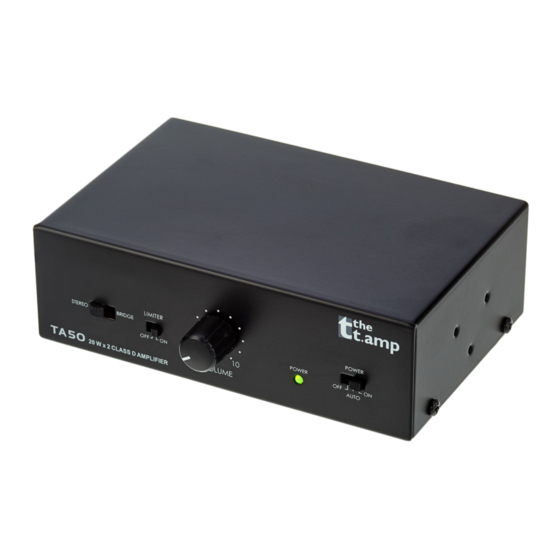 thomann t.amp TA-50 User Manual