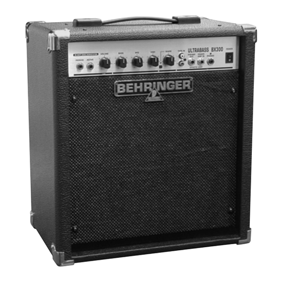 Behringer Ultrabass BX300 Technical Specifications