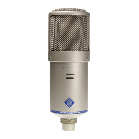 User Manuals: Neumann.Berlin D-01 Studio Microphone