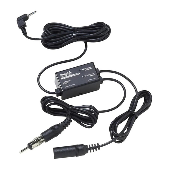 Sirius Satellite Radio FMDA25 Installation Manual
