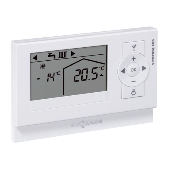 Viessmann Vitotrol 200 RF Installation Instructions For Contractors