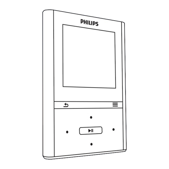 Philips SA2VBE04K/17 Start Manual