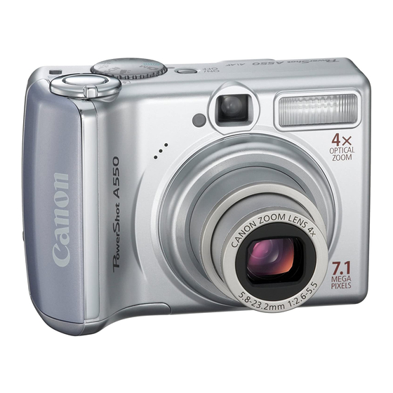 Canon PowerShot A550 User Guide Basic User Manual