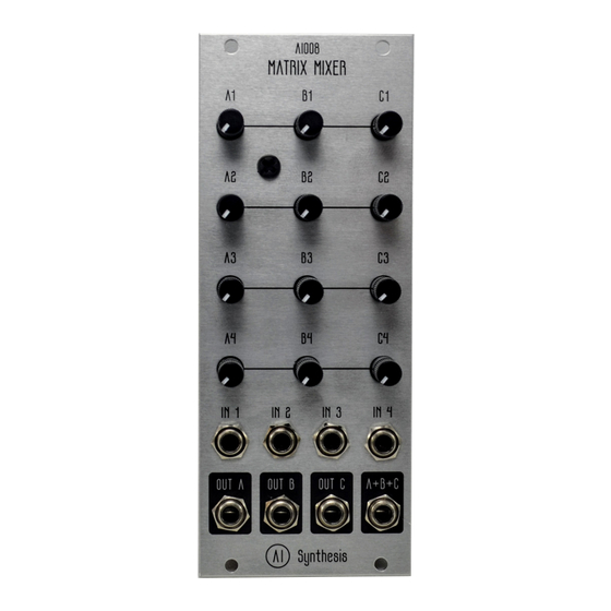 AI Synthesis Eurorack AI008 User Manual