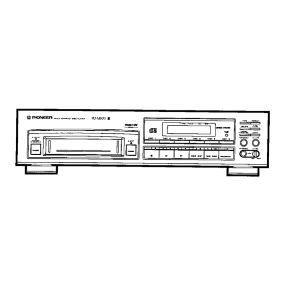 Pioneer PD-M503 Operating Instructions Manual