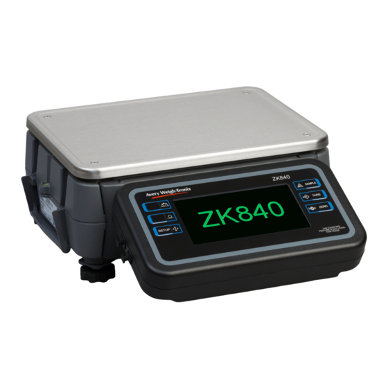 Avery Weigh-Tronix ZK840 User Instructions