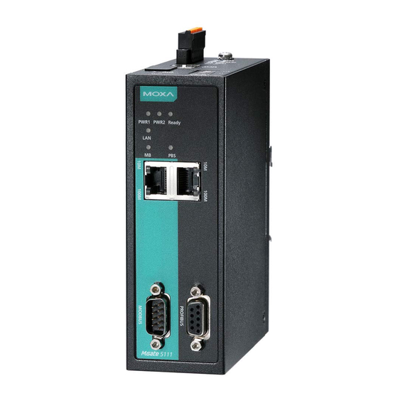 Moxa Technologies MGate 5111 Quick Installation Manual