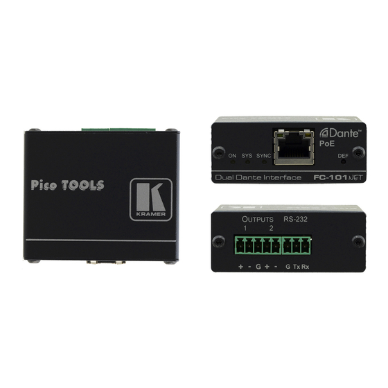 Kramer FC‑101NET Quick Start Manual