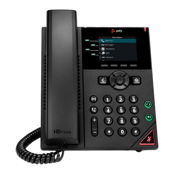 Polycom VVX 250 Series Quick User Manual