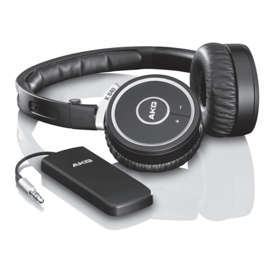 AKG k840 kl Owner's Manual