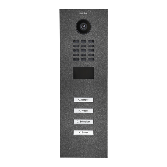 DoorBird D2104V Manuals