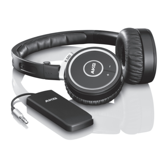 AKG K840 KL Owner's Manual