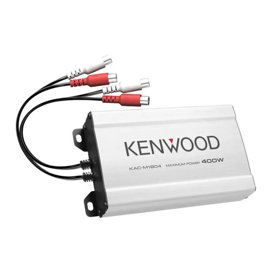 Kenwood KAC-M1804 Instruction Manual