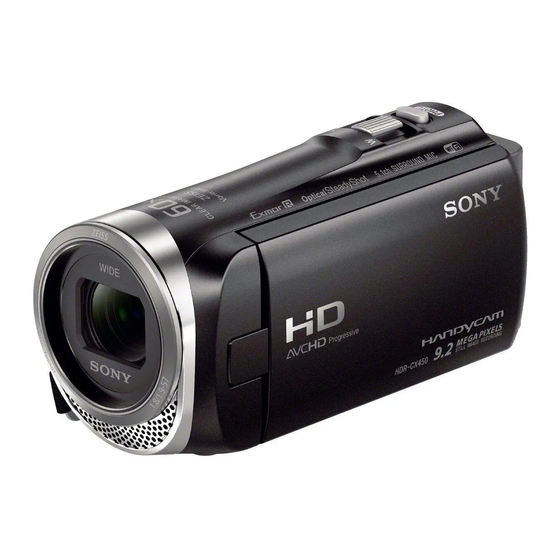 Sony Handycam HDR-CX450 Service Manual