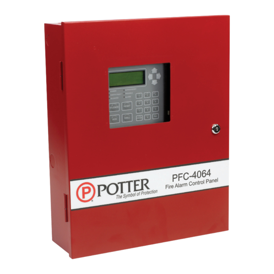 Potter PFC-4064 Keypad Programming Manual