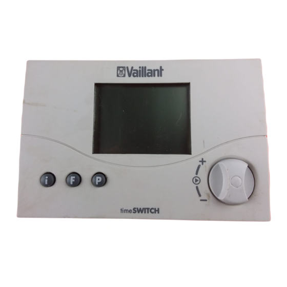 Vaillant timeSWITCH 140 Manuals