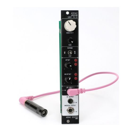 ADDAC System ADDAC308 LIGHT TO CV Manuals
