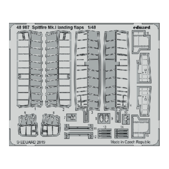 Eduard Spitfire Mk.I landing flaps Assembly Instructions