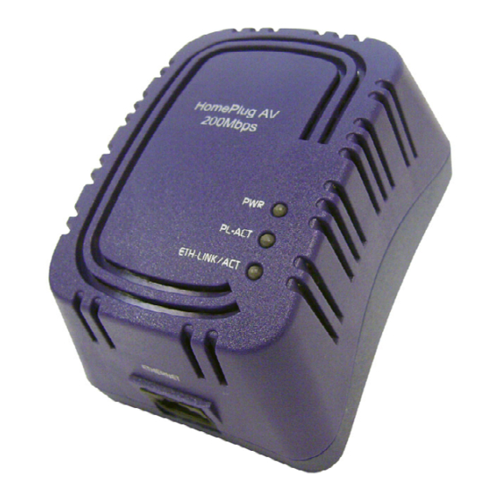 User Manuals: Solwise PL-200AV Ethernet Adapter
